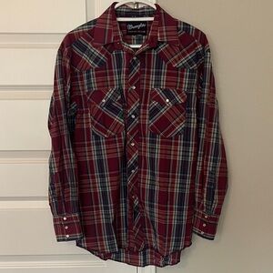 Vintage wrangler Pearl snap shirt